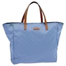 GUCCI GG Canvas Tote Bag Blue 282439 auth 67820 - Gucci