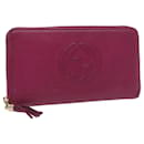 GUCCI Soho Portefeuille Long Cuir Rose 291102 Auth yk11136 - Gucci