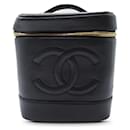 Beauty case CC Caviar nero di Chanel
