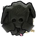 Porte-cartes noir Louis Vuitton Grace Coddington Epi Catogram Dog