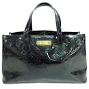 Grüne Louis Vuitton-Monogramm-Vernis-Wilshire-PM-Handtasche
