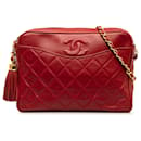 Red Chanel CC Tassel Camera Bag