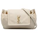 White Saint Laurent Mini Monogram Nolita Bag