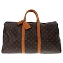Keepall marrón con monograma de Louis Vuitton 50 Bolsa de viaje