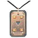 Collier pendentif Hermes As de Coeur en or - Hermès