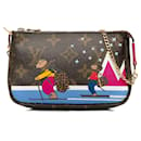 Brown Louis Vuitton Monogram Bears on Skis Christmas Animation Mini Pochette Accessories Shoulder Bag