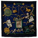 Bufanda de seda azul Hermes Memoire d'Hermes Bufandas - Hermès