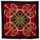 Red Hermes Eperon d'Or Silk Scarf Scarves - Hermès
