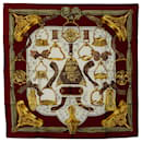 Bufandas rojas de la bufanda de seda de Hermes Etriers - Hermès