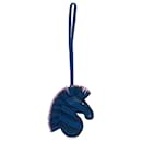 Blue Hermes Gee Gee Savannah Zebra Bag Charm - Hermès