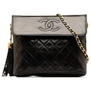 Black Chanel CC Quilted Lambskin Crossbody