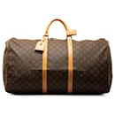 Keepall marron à monogramme Louis Vuitton 60 Sac de voyage