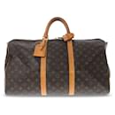 Brown Louis Vuitton Monogram Keepall Bandouliere 50 Travel bag