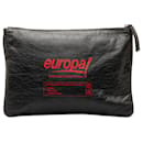 Bolsa clutch preta Balenciaga Europa com bolsa de couro