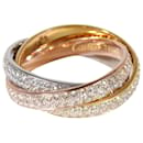 Cartier Trinity anel de diamante em 18K 3 tom de ouro 1.35 ctw