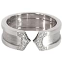 Cartier C De Cartier Diamond Ring in 18K white gold 0.1 Ctw with Brushed Metal