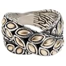 John Hardy Batu Kawung Crossover Ring in 18k Yellow Gold & Sterling Silver - Autre Marque