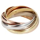 Cartier 6 anel de rolamento de banda em 18K 3 Diamantes de ouro tom 0.15 ctw