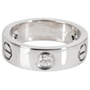 Cartier Love Diamond Ring em 18K ouro branco 0.22 ctw