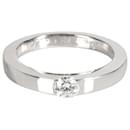 Cartier Date Diamond Solitaire Ring in 18K White Gold H-I VVS 0.21 ctw