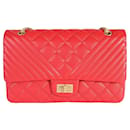 Chanel Red Quilted Caviar Reissue 2.55 227 lined Flap Bag