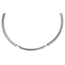 David Yurman Two-Tone 7 mm Metro Hinged Cable Choker Necklace