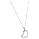 Colar Piaget Diamond Heart em 18K ouro branco 0.24 ctw