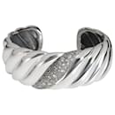David Yurman Midnight Melange Cable Diamond Cuff in  Sterling Silver 0.42 ctw