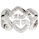 Bague diamants coeurs et symboles Cartier en 18K or blanc 0.17 ctw