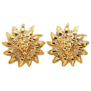 Boucles d'oreilles à clip Chanel Gold Lion Motiff