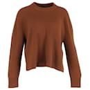 Nili Lotan Heidi Ribbed Knit Sweater in Brown Cashmere
