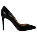 Christian Louboutin Pigalle Follies 100 Heels in Black Patent Leather