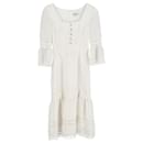 Alice by Temperley Midi Dress in White Silk - Temperley London