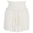 Isabel Marant Etoile Mini-jupe Plissée En Georgette Arielle En Viscose Blanc
