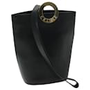 CELINE Shoulder Bag Leather Black Auth 67807 - Céline