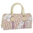 Christian Dior Trotter Canvas Hand Bag Pink Auth 68246