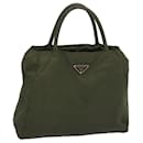 PRADA Hand Bag Nylon Khaki Auth 68397 - Prada