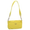 PRADA Shoulder Bag Nylon Yellow Auth 68364 - Prada
