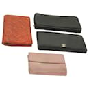 CHANEL Wallet Caviar Skin 4Set Black Pink Orange CC Auth bs11979 - Chanel