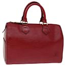Louis Vuitton Epi Speedy 25 Hand Bag Castilian Red M43017 LV Auth 68416