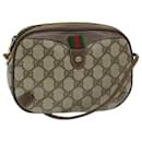 GUCCI GG Canvas Web Sherry Line Shoulder Bag PVC Beige Green Red Auth 68186 - Gucci