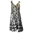 Zimmermann Ivory / Black Embroidered Cotton Dress - Autre Marque