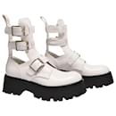 Platform Shoes in White Leather - Alexander Mcqueen