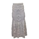 Zimmermann Candescent Crochet Maxi Skirt in White Cotton