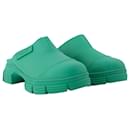 Green Recycled Rubber Retro Mules - Ganni