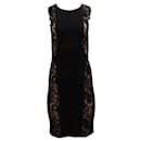 Emilio Pucci figurbetontes Kleid mit Spitzenbesatz aus schwarzer Viskose