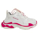 Balenciaga Triple S Sneakers in Pink White Leather