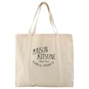 Palais Royal Tote Bag - Maison Kitsune - Cream - Cotton - Autre Marque