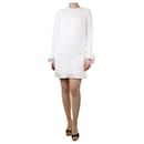 White soft crepe dress - size UK 8 - Autre Marque