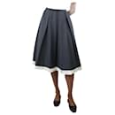 Grey pleated midi skirt - size UK 6 - Autre Marque